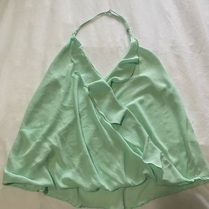 Green halter top